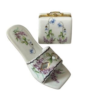 vintage Imperial porcelain shoe and trinket box